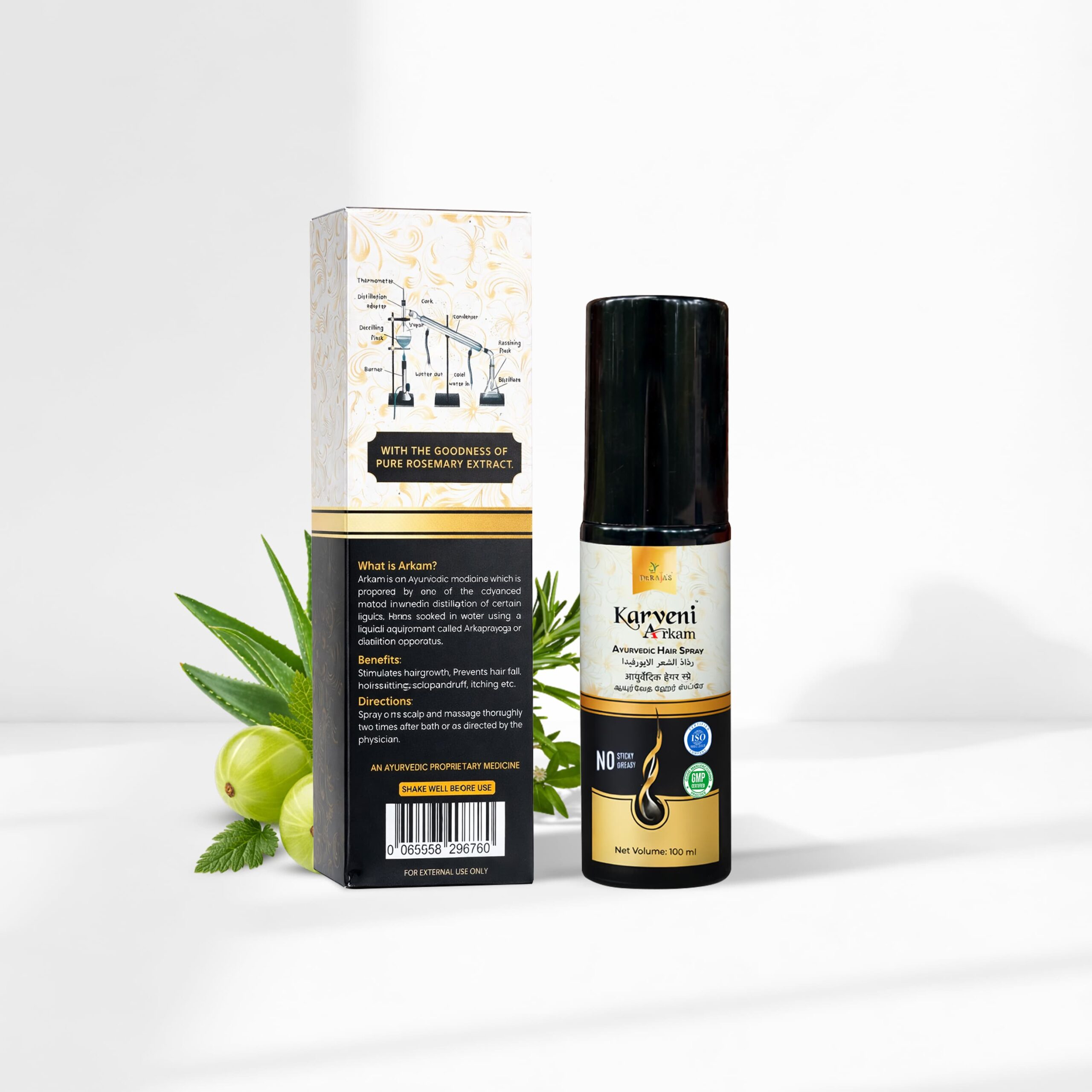 Karveni Arkam Ayurvedic Hair Spray(100ml) - Image 2